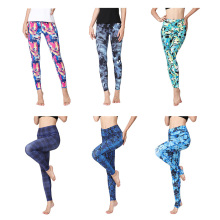 Impreso coloridos pantalones de yoga Yoga Leggings con logotipo personalizado, pantalones deportivos Yoga Leggings